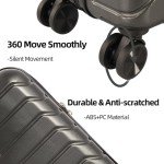 Dark Grey Expandable 4-Piece Luggage Set