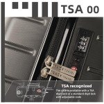 Dark Grey Expandable 4-Piece Luggage Set