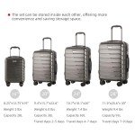 Dark Grey Expandable 4-Piece Luggage Set
