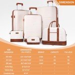 RUNCODE 6-Piece Lightweight Spinner Luggage Set
