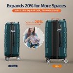 Expandable SHOWKOO Luggage Set with TSA Lock