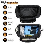 Large 55L Black Sports Gym Duffle Bag