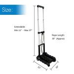 Portable Lightweight Folding Luggage Cart - Black
