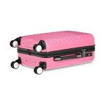 Pink Expandable Carry-On Luggage with Wheels