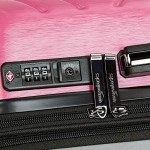 Pink Expandable Carry-On Luggage with Wheels