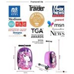 KIDDIETOTES Kids Ride-On Hardshell Luggage with Scooter