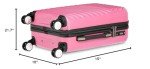 Pink Expandable Carry-On Luggage with Wheels