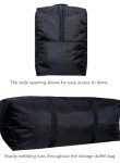 Extra Large Black Travel Duffle Bag - 130L
