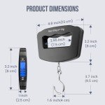 Flexzion Portable Digital Luggage Weight Scale 110Lb