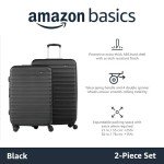 Amazon Basics 2-Piece Hardside Luggage Set - Black