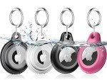 4-Pack Waterproof Airtag Holders with Keychain