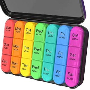 Weekly Pill Organizer for 3 Daily Doses