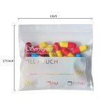 Serfeymi Clear Travel Pill Pouch Bags - 120 Pack