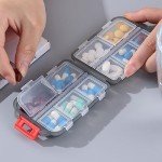 Zuihug Travel Pill Organizer with 10 Compartments