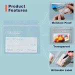 Serfeymi Clear Travel Pill Pouch Bags - 120 Pack