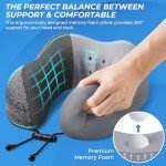 Memory Foam Travel Pillow Set with Eye Mask