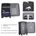 Hanke 20-Inch Expandable Carry-On Luggage - Black