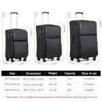 Hanke 20-Inch Expandable Carry-On Luggage - Black