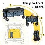 Collapsible Heavy-Duty 48'' Utility Garden Wagon