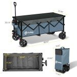 Collapsible Heavy-Duty 48'' Utility Garden Wagon