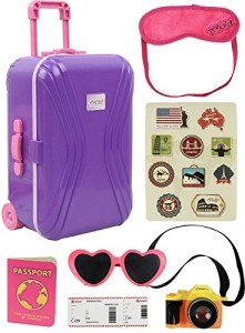 Doll Travel Carry-On Suitcase Set for Kids