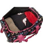 Rockland 22-Inch Black Dot Rolling Duffel Bag