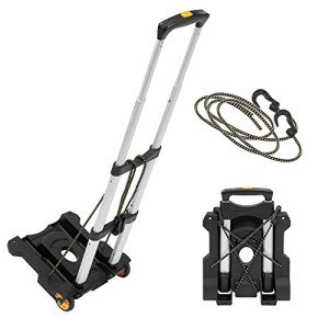 Foldable Luggage Cart with Wheels - 77 lbs Capacity