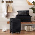 Amazon Basics 2-Piece Hardside Luggage Set - Black