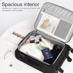 Coolife 20-Inch Lightweight Blue Carry-On Suitcase