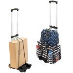 Foldable Luggage Cart with Wheels - 77 lbs Capacity