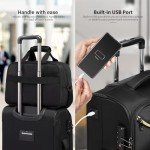 Coolife 20-Inch Lightweight Blue Carry-On Suitcase