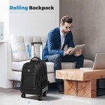 360° Rotating Water-Resistant Rolling Backpack for Travel