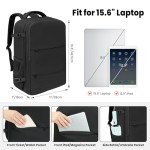 BAGAIL Black Travel Laptop Backpack with USB Port