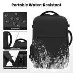 BAGAIL Black Travel Laptop Backpack with USB Port