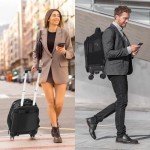 360° Rotating Water-Resistant Rolling Backpack for Travel