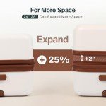 Elegant White 2-Piece Hardside Luggage Set