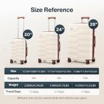 Elegant White 2-Piece Hardside Luggage Set