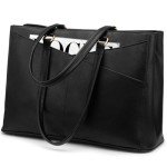 LOVEVOOK Waterproof Leather Laptop Tote Bag for Women