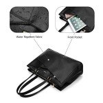 LOVEVOOK Waterproof Leather Laptop Tote Bag for Women