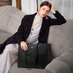 LOVEVOOK Waterproof Leather Laptop Tote Bag for Women