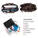 LOVEVOOK Waterproof Leather Laptop Tote Bag for Women