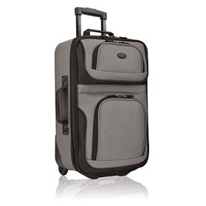 Grey 20" Lightweight Softside Carry-On Suitcase