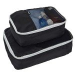 Wrangler Miami Black Luggage and Packing Cubes Set