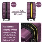 Purple 5-Piece Hardside Luggage Set for Women