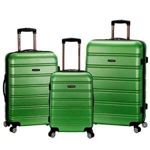 Rockland Melbourne Green 3-Piece Hardside Luggage Set