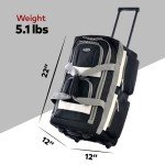 Olympia 22" Rolling Duffel Bag with 8 Pockets