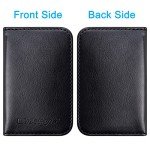 Wisdompro Slim PU Leather Business Card Holder - Black