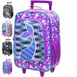 Cute Mermaid Rolling Suitcase for Kids