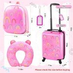 Sanwuta Kids 4-Piece Luggage Set - Rainbow Pink