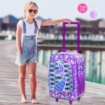 Cute Mermaid Rolling Suitcase for Kids